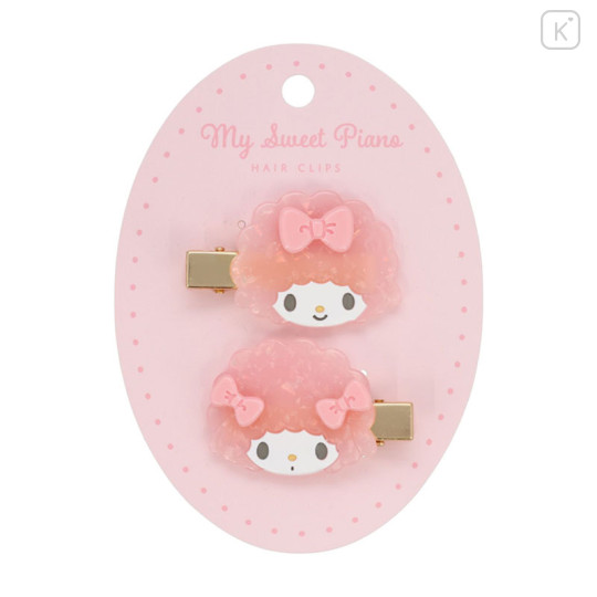 Japan Sanrio Acrylic Hair Clip Set - My Sweet Piano : Glitter - 1