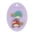 Japan Sanrio Acrylic Hair Clip Set - Little Twin Stars : Glitter - 1
