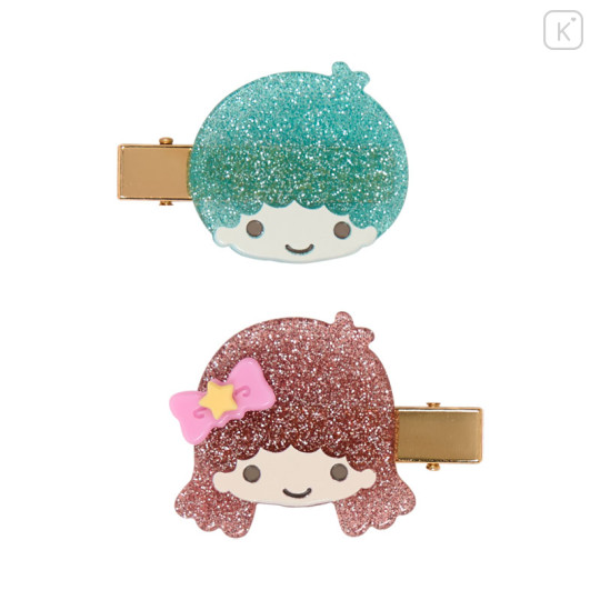 Japan Sanrio Acrylic Hair Clip Set - Little Twin Stars : Glitter - 2
