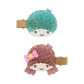Japan Sanrio Acrylic Hair Clip Set - Little Twin Stars : Glitter - 2