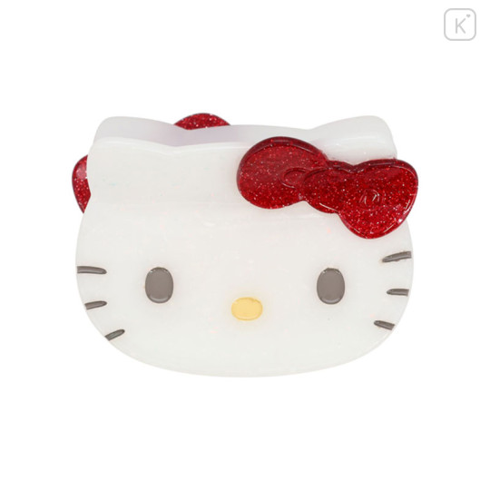 Japan Sanrio Pearl Acrylic Hair Claw Clip - Hello Kitty : Face Glitter - 1