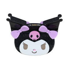 Japan Sanrio Acrylic Hair Claw Clip - Kuromi : Face Glitter