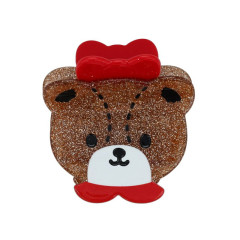 Japan Sanrio Acrylic Hair Claw Clip - Tiny Chum : Face Glitter