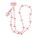 Japan Sanrio Original Phone Shoulder Strap - Hello Kitty : Bead Ribbon Charm - 2