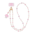 Japan Sanrio Original Phone Shoulder Strap - My Melody : Bead Ribbon Charm - 2