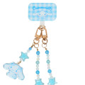 Japan Sanrio Original Phone Shoulder Strap - Cinnamoroll : Bead Ribbon Charm - 3