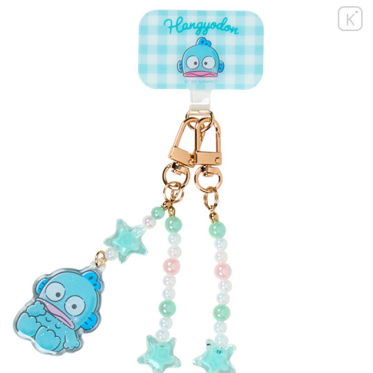 Japan Sanrio Original Phone Shoulder Strap - Hangyodon : Bead Ribbon Charm - 3