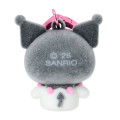 Japan Sanrio Original Mini Flocked Mascot Holder Bag Charm - Kuromi : Mini Sanrio Celebrating Shop 55th Anniversary - 3