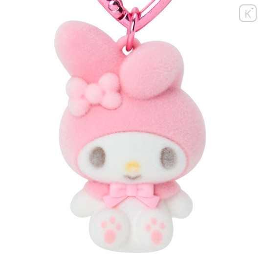 Japan Sanrio Original Mini Flocked Mascot Holder Bag Charm - My Melody : Mini Sanrio Celebrating Shop 55th Anniversary - 2