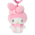 Japan Sanrio Original Mini Flocked Mascot Holder Bag Charm - My Melody : Mini Sanrio Celebrating Shop 55th Anniversary - 2