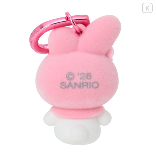 Japan Sanrio Original Mini Flocked Mascot Holder Bag Charm - My Melody : Mini Sanrio Celebrating Shop 55th Anniversary - 3