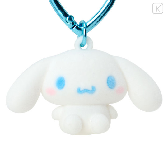 Japan Sanrio Original Mini Flocked Mascot Holder Bag Charm - Cinnamoroll : Mini Sanrio Celebrating Shop 55th Anniversary - 2