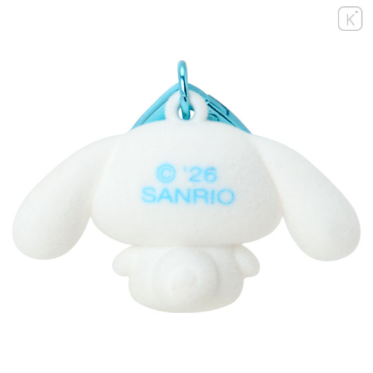 Japan Sanrio Original Mini Flocked Mascot Holder Bag Charm - Cinnamoroll : Mini Sanrio Celebrating Shop 55th Anniversary - 3