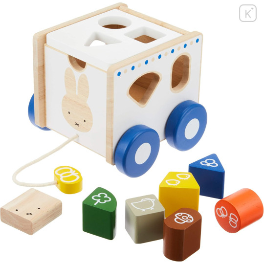 Japan Miffy Wooden Walking Puzzle Car Toy - 1