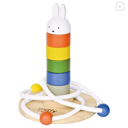 Japan Miffy Wooden Stackable Ring Toss Puzzle - 1