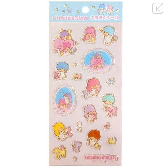 Japan Sanrio Glitter Sticker - Little Twin Stars : Friends - 1