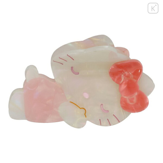 Japan Sanrio Vance Clip - Hello Kitty : Baby Pink Shell Holographic - 3
