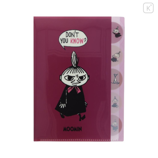 Japan Moomin 5 Pockets A4 Clear File - Little My : Don't You Know? - 1