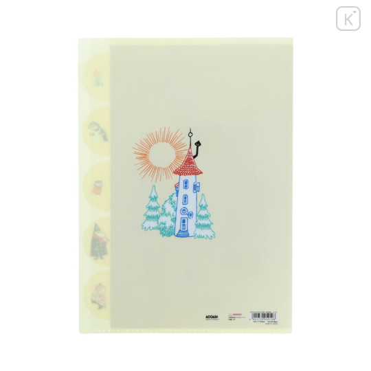 Japan Moomin 5 Pockets A4 Clear File - Friends Light Yellow - 2