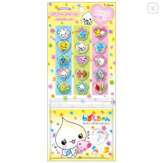 Japan Q-LiA Glittery Glass Bead Sticker - Shizuku-chan : Mirumiru - 1