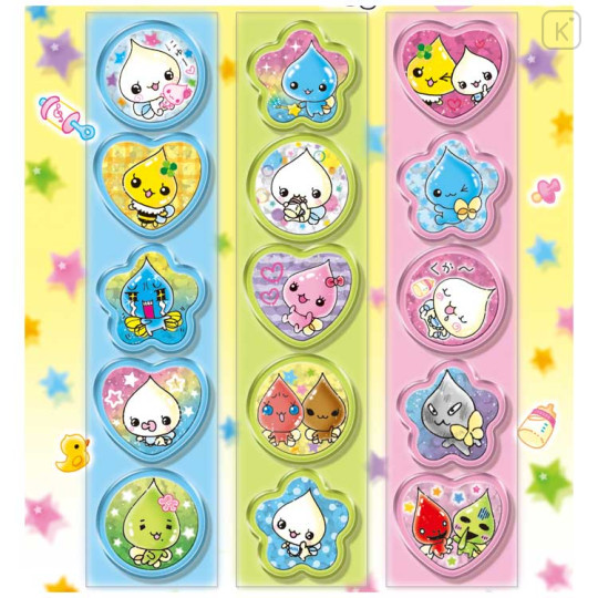 Japan Q-LiA Glittery Glass Bead Sticker - Shizuku-chan : Mirumiru - 2