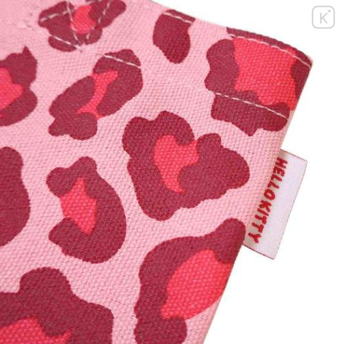 Japan Sanrio Mini Tote Bag - Hello Kitty : Leopard Pink - 4