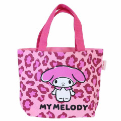 Japan Sanrio Mini Tote Bag - My Melody : Leopard Pink