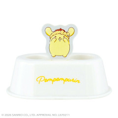 Japan Sanrio Toothbrush Stand with Acrylic Plate - Pompompurin