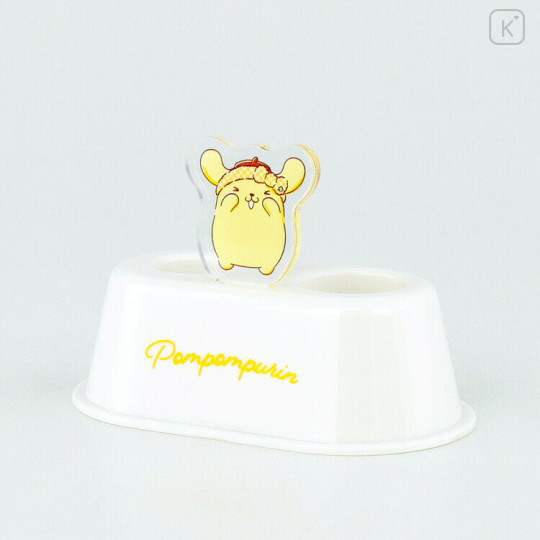 Japan Sanrio Toothbrush Stand with Acrylic Plate - Pompompurin - 2