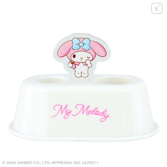 Japan Sanrio Toothbrush Stand with Acrylic Plate - My Melody - 1