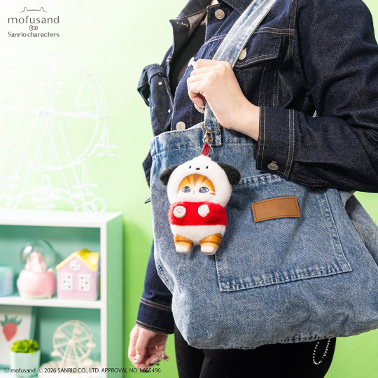 Japan Mofusand × Sanrio Kiramekko Mascot Keychain Box Set - 7