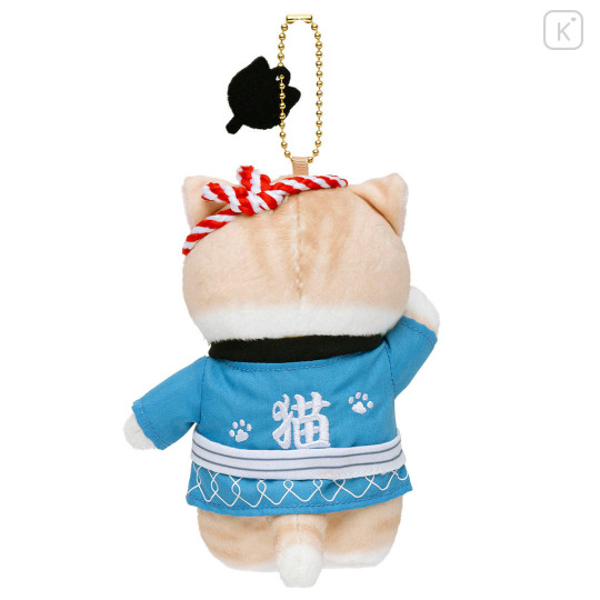 Japan Mofusand Mascot Keychain - Wasshoi! Festival Blue Happi Coat - 5