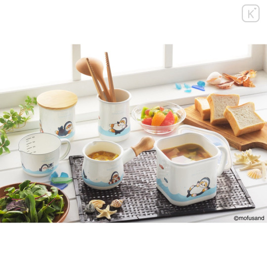 Japan Mofusand Enamel Multi-Square Pot - Shark Cat - 2