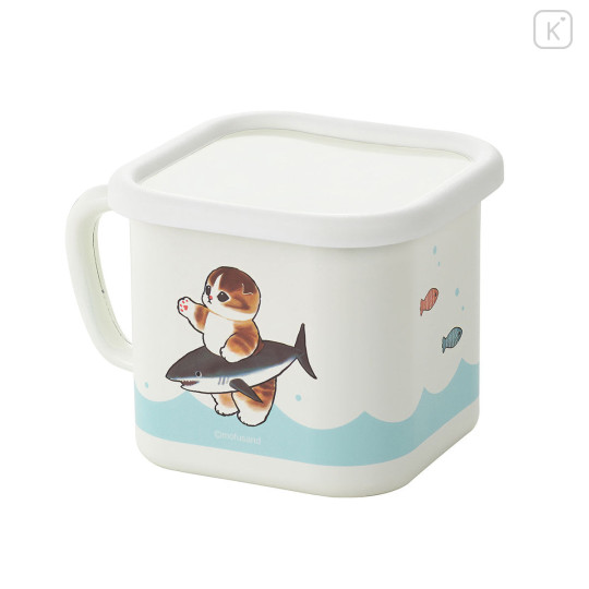 Japan Mofusand Enamel Multi-Square Pot - Shark Cat - 5