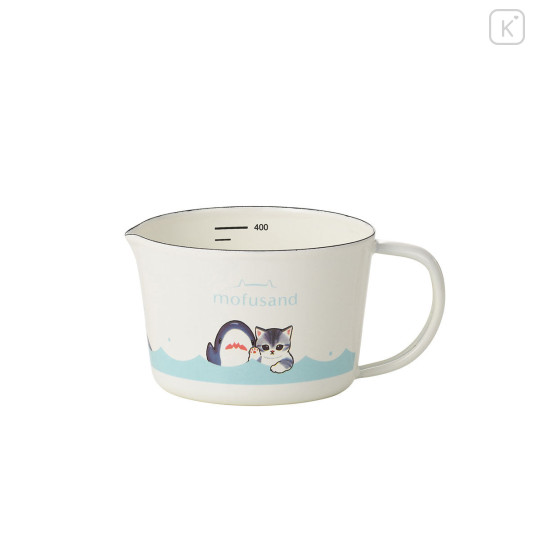 Japan Mofusand Enamel Measuring Cup (S) - Shark Cat - 4