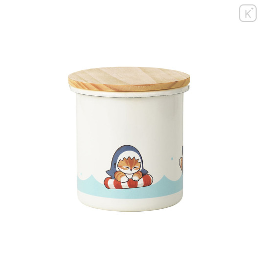 Japan Mofusand Enamel Canister - Shark Cat - 5