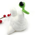 Japan Ghibli Fluffy Beanbag Plush (M) - Chibi Totoro : Leaf - 3