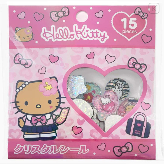 Japan Sanrio Crystal Seal - Hello Kitty : Gogo Gal - 1