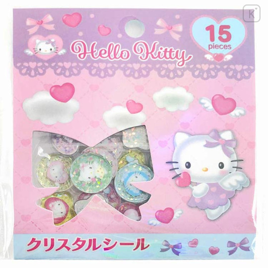 Japan Sanrio Crystal Seal - Hello Kitty : Angel - 1