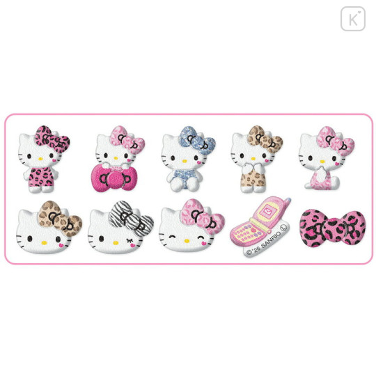 Japan Sanrio Roll Fluffy Sticker Flakes - Hello Kitty : Gal - 2