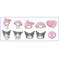 Japan Sanrio Roll Fluffy Sticker Flakes - Kuromi & My Melody - 2