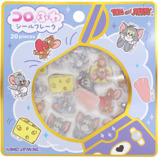 Japan Tom and Jerry Roll Fluffy Sticker Flakes - Tom & Jerry - 1