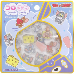 Japan Tom and Jerry Roll Fluffy Sticker Flakes - Tom & Jerry