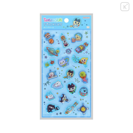 Japan Tamagotchi Puffy Sticker - Blue - 1