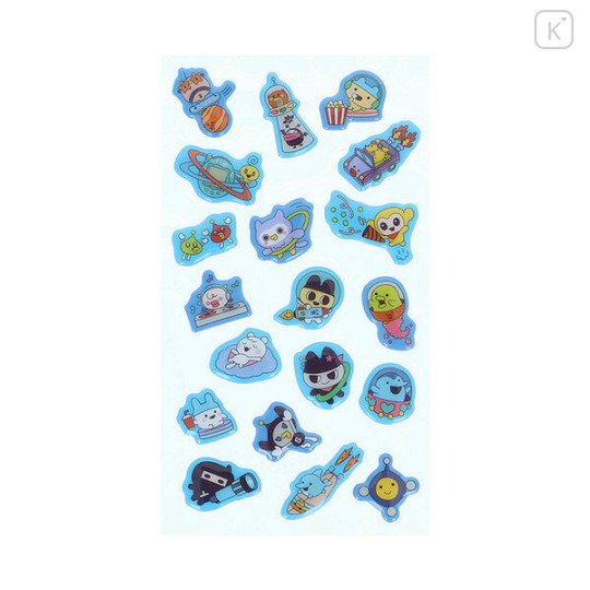 Japan Tamagotchi Puffy Sticker - Blue - 2