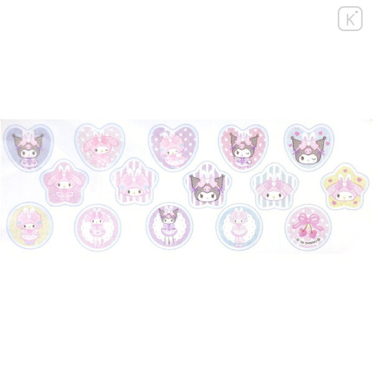 Japan Sanrio Crystal Seal - Kuromi & My Melody & My Sweet Piano - 2