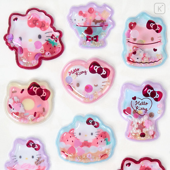 Japan Sanrio Original Beaded Puffy Sticker - Hello Kitty - 3