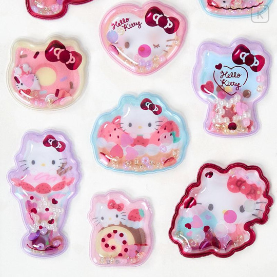 Japan Sanrio Original Beaded Puffy Sticker - Hello Kitty - 4