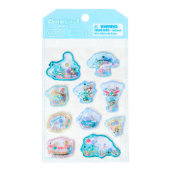 Japan Sanrio Original Beaded Puffy Sticker - Cinnamoroll