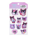 Japan Sanrio Original Beaded Puffy Sticker - Kuromi - 1